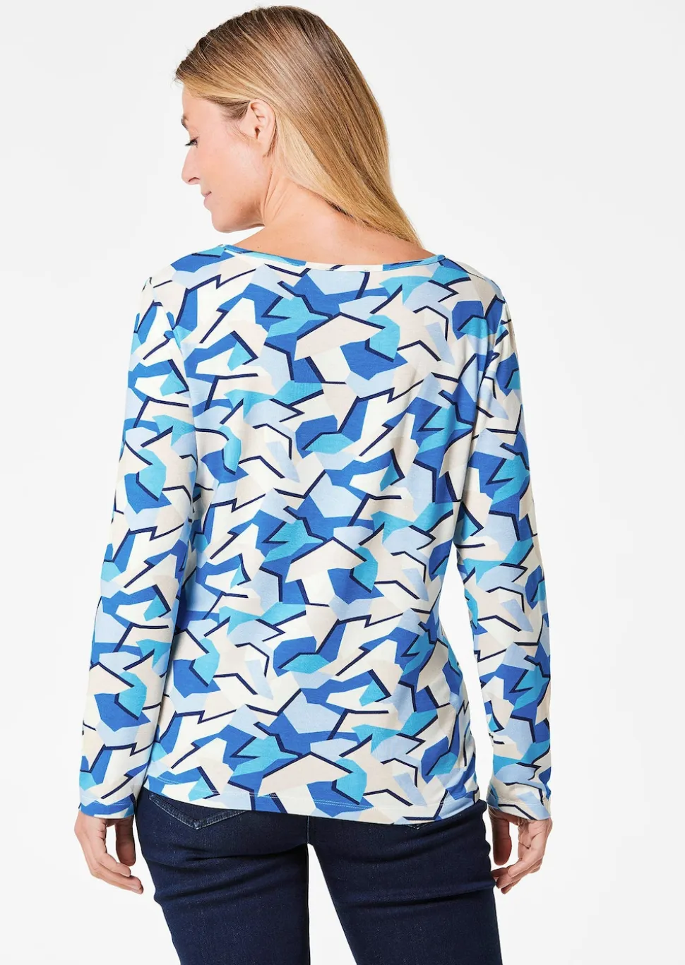 Langarmshirt mit auffälligem Muster