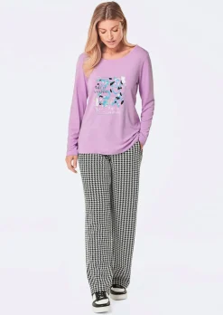 Langarmshirt mit Glitzer-Druck