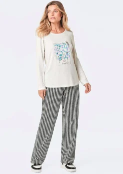 Langarmshirt mit Glitzer-Druck