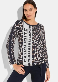 Langarmshirt mit Leo Print
