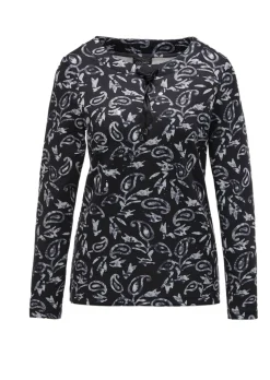 Langarmshirt mit Metallic-Druck