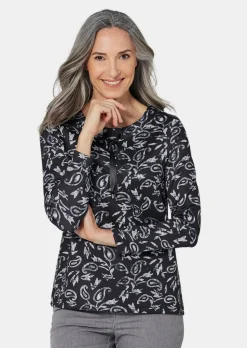 Langarmshirt mit Metallic-Druck
