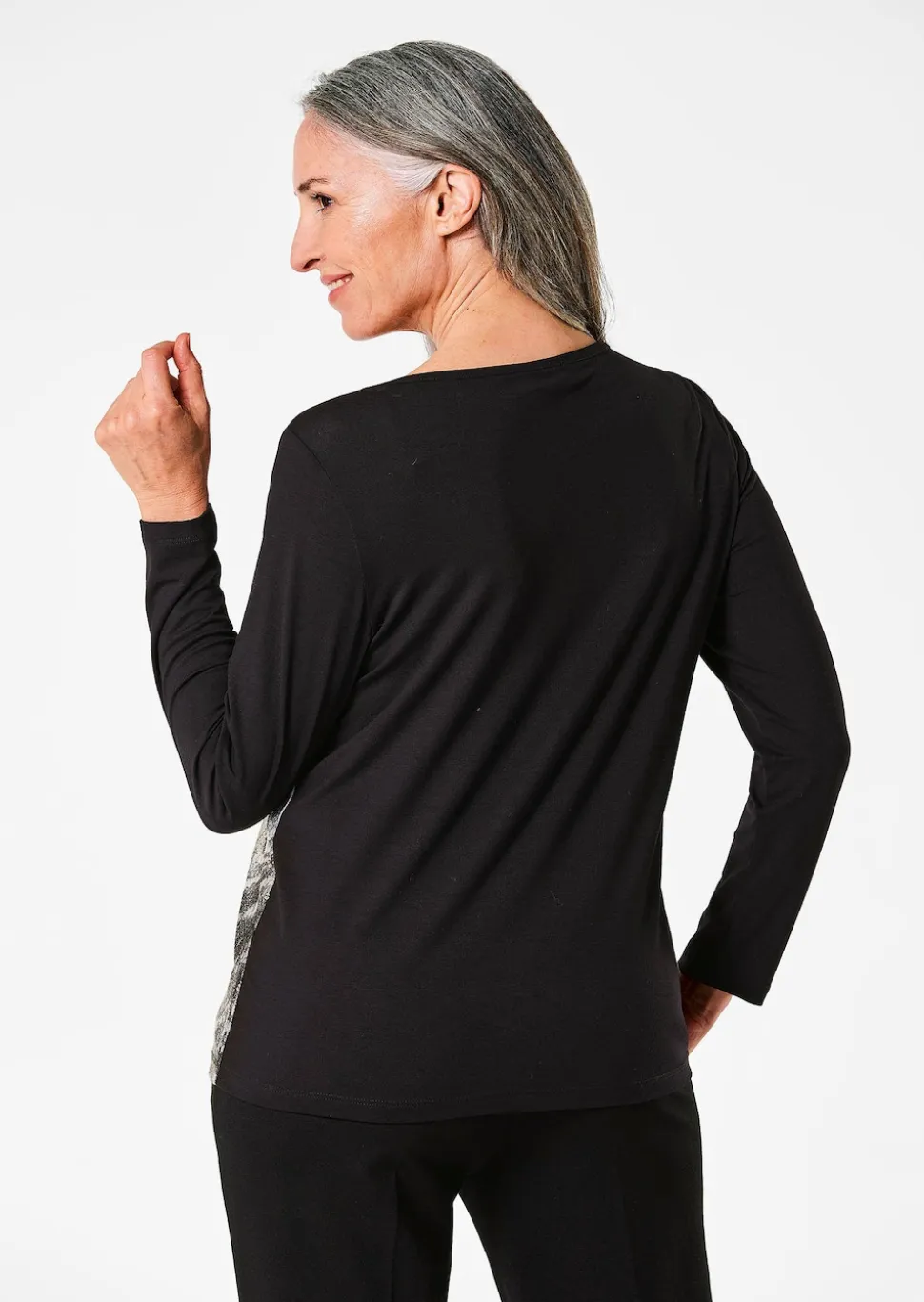 Langarmshirt mit Pailletten