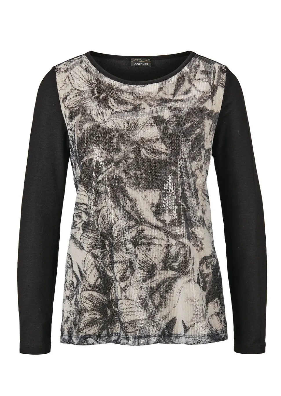 Langarmshirt mit Pailletten