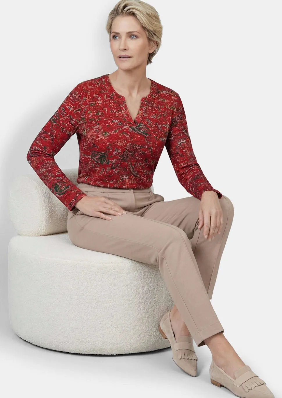 Langarmshirt mit Paisleymuster