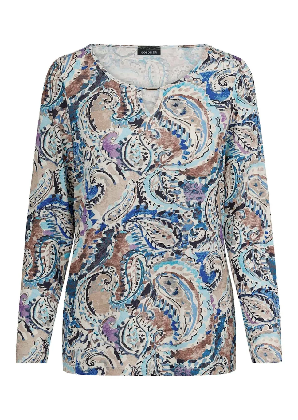 Langarmshirt mit Paisley Muster