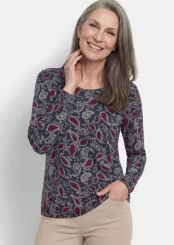 Langarmshirt mit Paisley-Muster