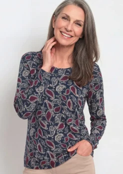 Langarmshirt mit Paisley-Muster
