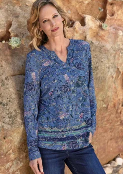 Langarmshirt mit Paisleymuster