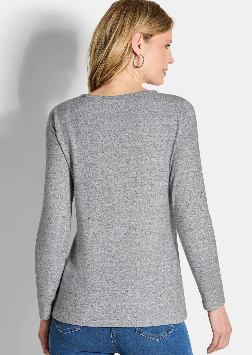 Langarmshirt mit U-Boot-Ausschnitt