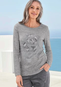 Langarmshirt mit U-Boot-Ausschnitt