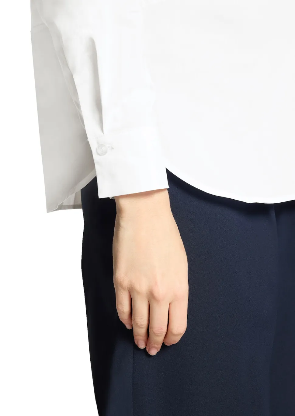 Lange Hemdbluse mit Glitzersteinen