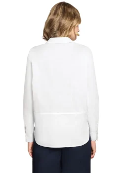 Lange Hemdbluse mit Glitzersteinen