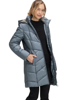 Lange Outdoorjacke mit 2-Wege-Reißverschluss
