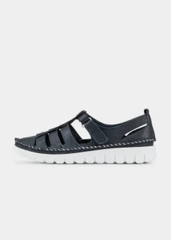 Leder-Sandalen mit geschlossener Ferse