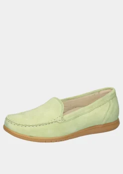Leder-Slipper mit Wechselfußbett