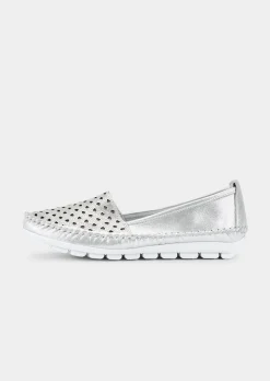 Leder-Slipper mit Wechselfußbett