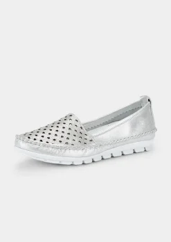 Leder-Slipper mit Wechselfußbett