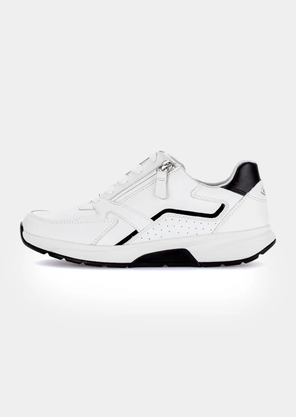 Leder-Sneaker mit Reißverschluss