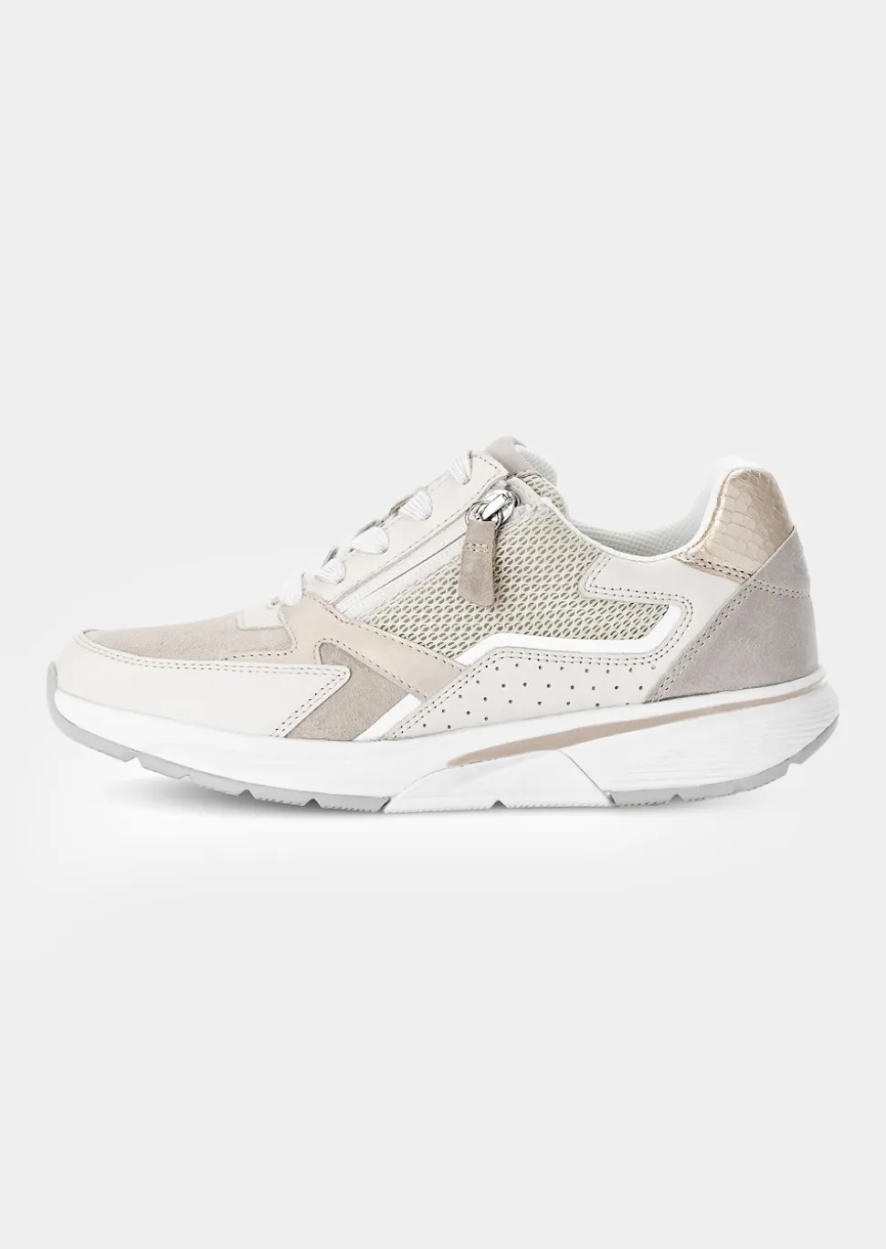 Leder-Sneaker mit Reißverschluss