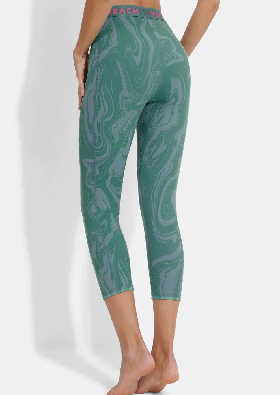 7/8-Leggings mit breitem Bund