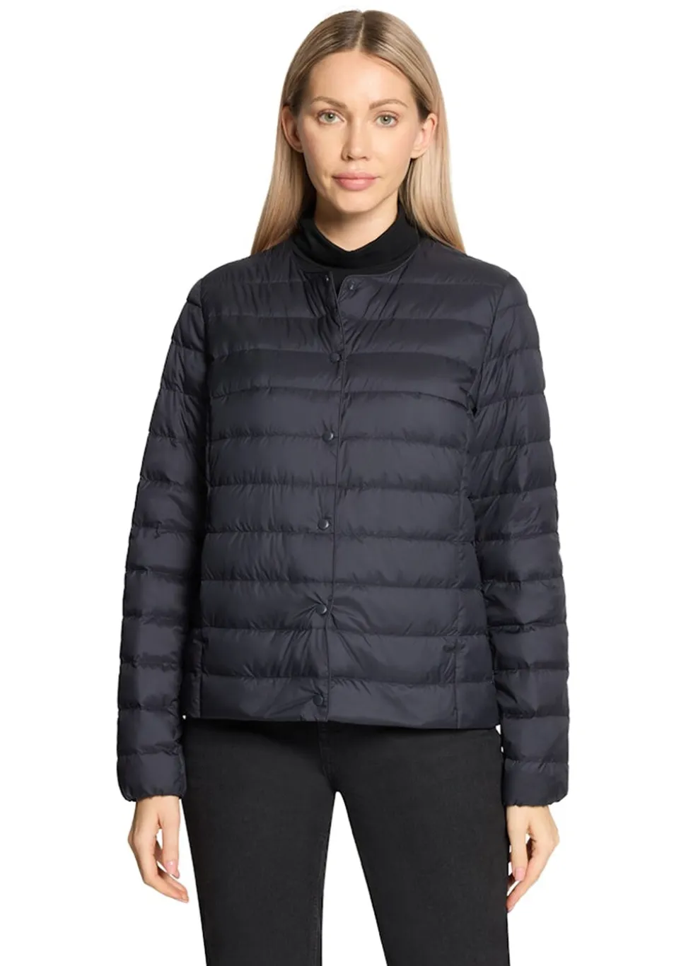 Leichte Daunenjacke mit Druckknöpfen