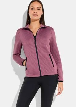 Leichte Freizeitjacke in Querrippenstruktur