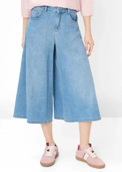 Leichter Hosenrock im Denim-Look