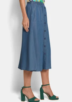 Leichter Tencel-Rock mit Taschen