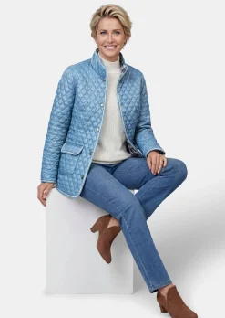 Leichte Wendejacke mit Rautenstepp