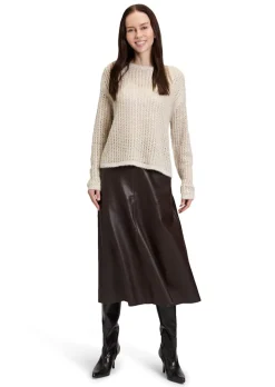 Lochstrick-Pullover mit Pailletten