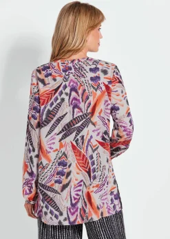 Longbluse aus fließender Viskose