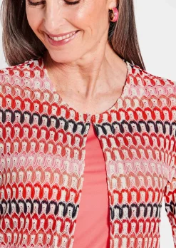 Longjacke in Spitzenoptik