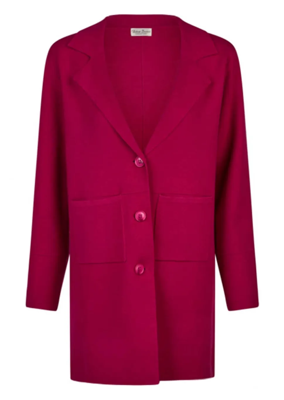 Longstrickblazer mit Reverskragen
