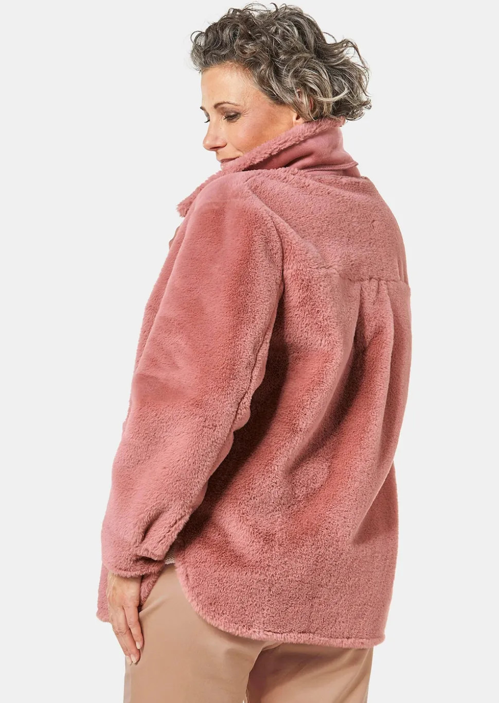 Luxuriöse Fellimitatjacke