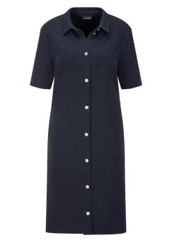 Maritimes Kleid aus Interlock Jersey