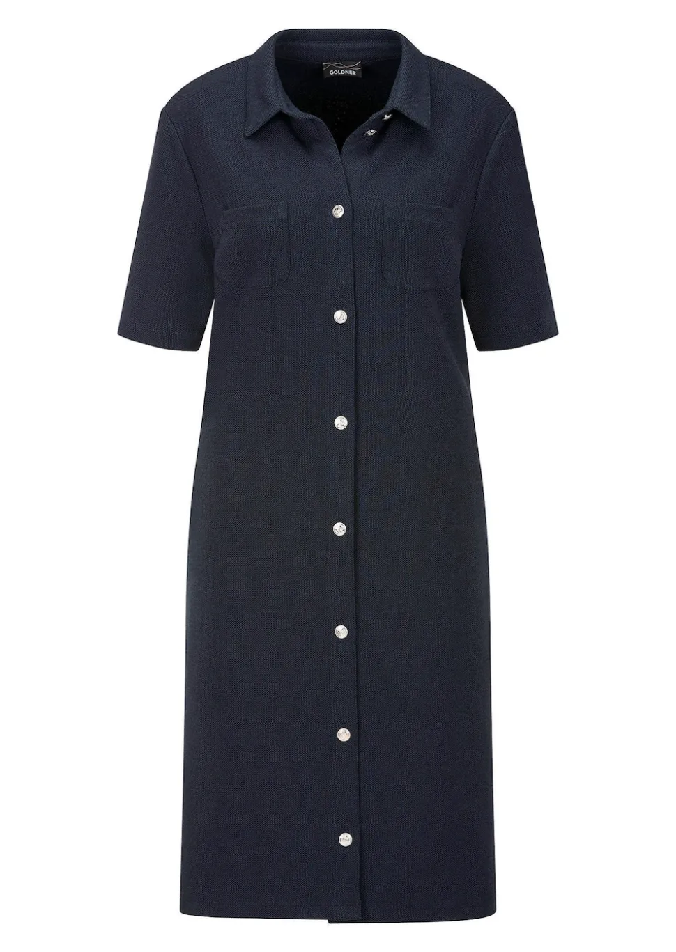 Maritimes Kleid aus Interlock Jersey