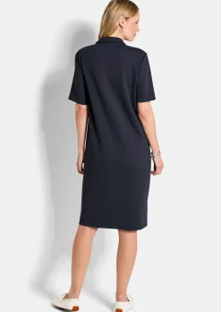 Maritimes Kleid aus Interlock Jersey