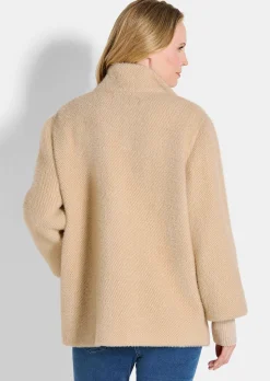 Modische Jacke mit Strickbündchen