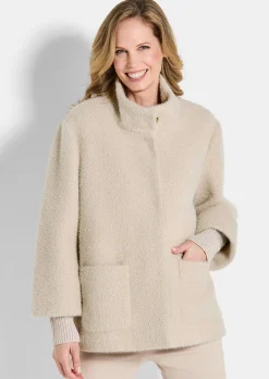 Modische Jacke mit Strickbündchen