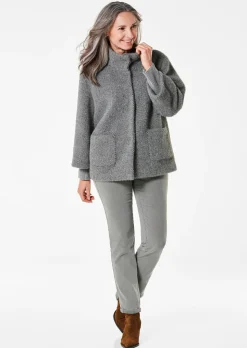 Modische Jacke mit Strickbündchen