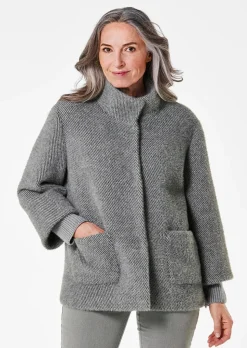 Modische Jacke mit Strickbündchen