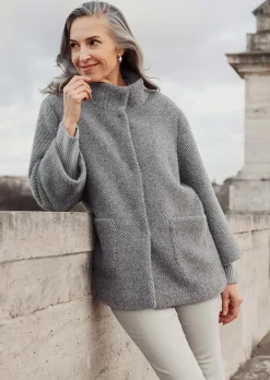 Modische Jacke mit Strickbündchen
