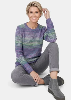 Multicolor-Pullover mit erfrischendem Farbverlauf