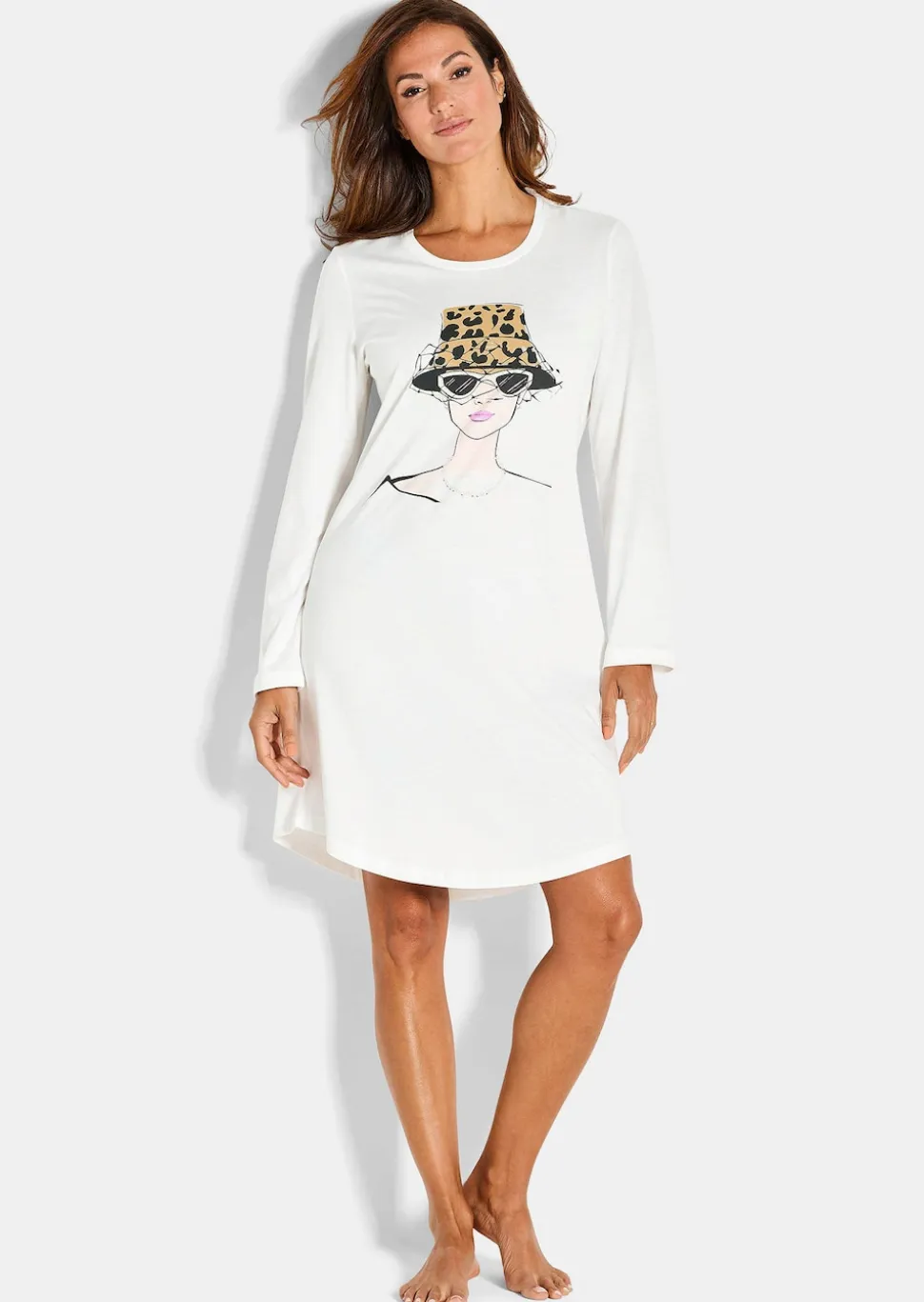Nachthemd mit Animal Print