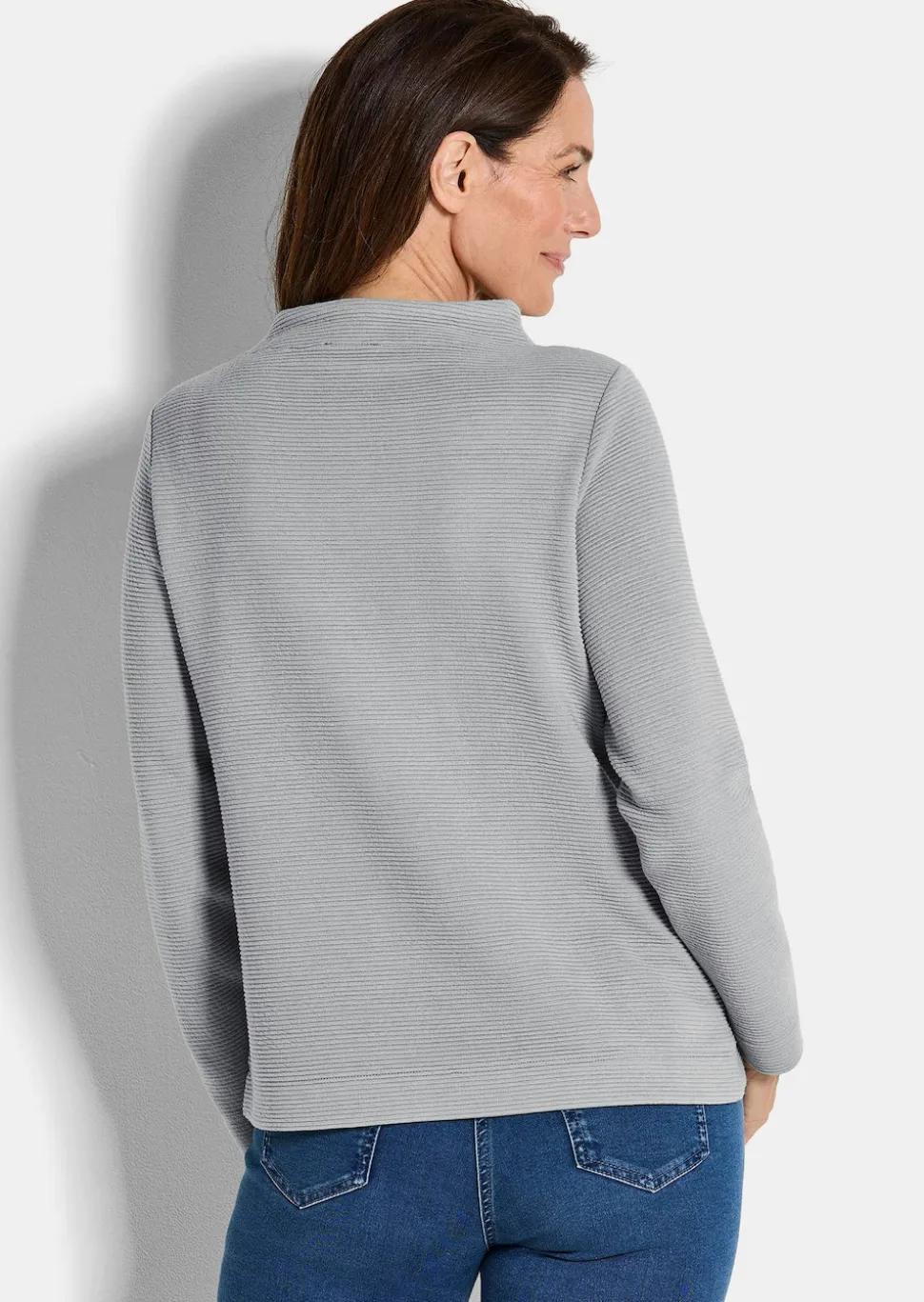 Ottoman-Sweatshirt mit Turtleneck