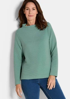 Ottoman-Sweatshirt mit Turtleneck
