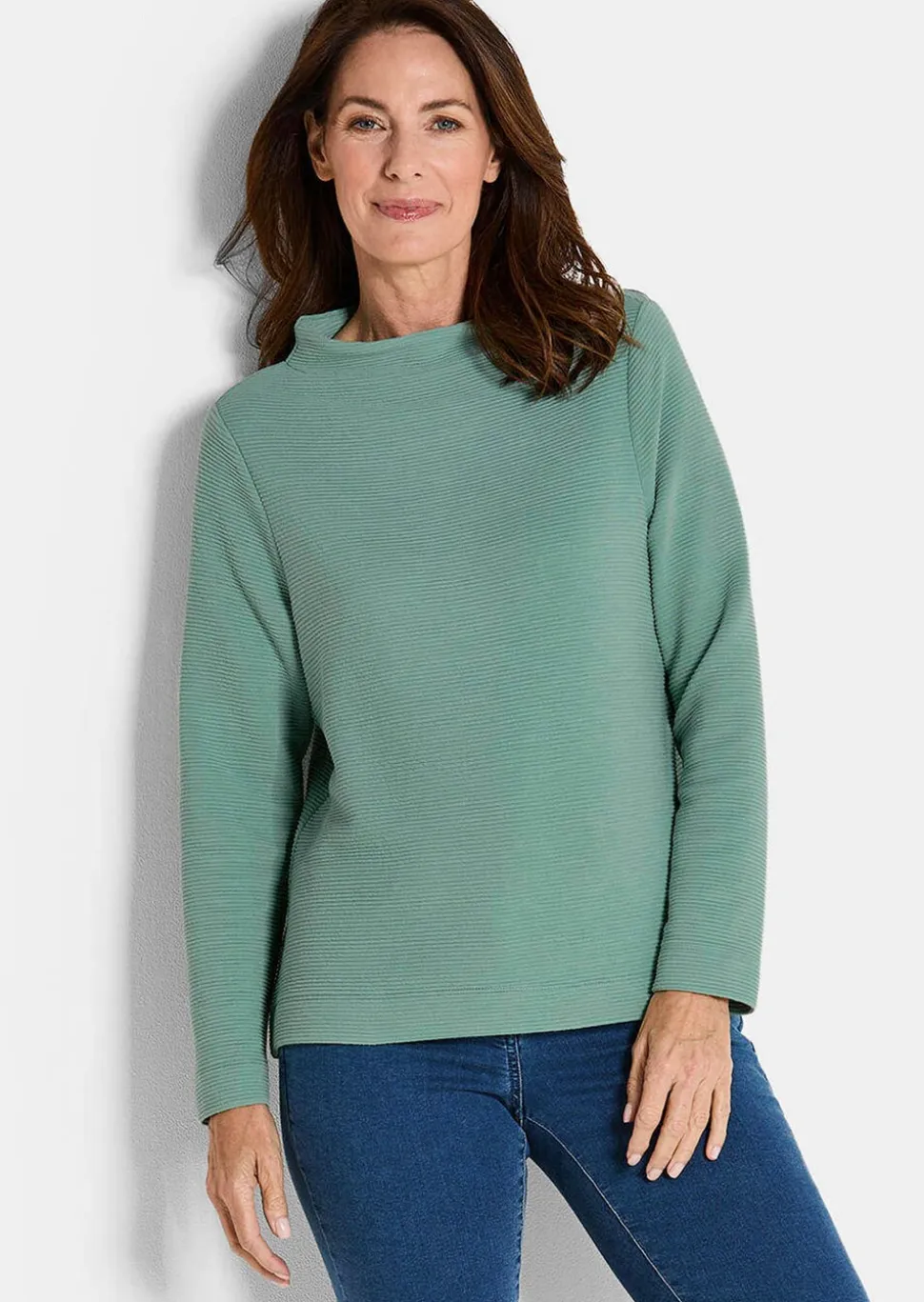 Ottoman-Sweatshirt mit Turtleneck