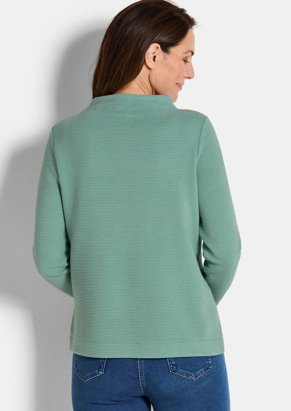 Ottoman-Sweatshirt mit Turtleneck