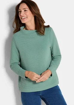 Ottoman-Sweatshirt mit Turtleneck